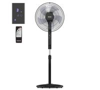 Taurus - Ventilador de pie Boreal 16CR Silence 30W | 12 Velocidades | Silencioso | Modo Normal/Brisa/Noche | 5 aspas | Oscilante | Altura ajustable | Mando y pantalla digital | Aluminio | Negro