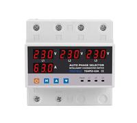 TAXNELE 3 Protector de Sobretensión de Tres Fases ATS Interruptor de conversión automática selector de Fase Fuente de alimentación ininterrumpida 63a 100a 220V 3p (100A)