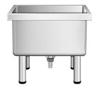 TAXXII Fregadero de Acero Inoxidable para fregona, Lavabo de Servicio, Cubo de Servicio Independiente para lavandería Interior/Exterior para Negocios (60 cm)
