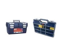 Tayg 16 Caja Herramienta Plástico, Azul/Rojo, 500 x 258 x 255 mm + - Estuche con separadores moviles n.45