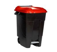 Tayg Contenedor de Residuos con Pedal 100L Rojo