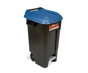 TAYG Contenedor de residuos con pedal 120 L acabado azul