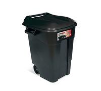 Tayg Cubos de Basura Sin Pedal 100L, Negro - Alta Resistencia, Fácil Transporte con Ruedas y Asa, Uso Profesional para Basura Reciclaje en Cocina industrial o Exteriores. 600 x 568 x 770 mm