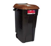Tayg EcoTayg - Contenedor de residuos 120 litros con base negra y tapa marrón