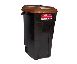 Tayg EcoTayg - Contenedor de residuos 120 litros con base negra y tapa marrón