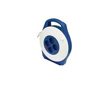 Tayg Alargadera Enrollacables Extensible 4 bases 5 m Blanco/Azul para bricolaje y hogar