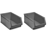 Tayg Gaveta Apilable Almacenamiento Gris Nº55 336x216x200 mm. (3/6) (Paquete de 2)