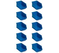 Tayg Pack 10 Gavetas de Plastico Apilables nº53 - Organizador de Tornillos, Cajones, Caja de Almacenamiento, Cubetas de Plastico Rectangulares, 33,6x16x13 cm