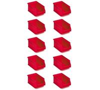 Tayg Pack 10 Gavetas de Plastico Apilables nº53 - Organizador de Tornillos, Cajones, Caja de Almacenamiento, Cubetas de Plastico Rectangulares, 33,6x16x13 cm