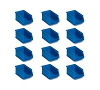 Tayg Pack 12 Gavetas de Plastico Apilables nº54 - Organizador de Tornillos, Cajones, Caja de Almacenamiento, Cubetas de Plastico Rectangulares, 33,6x21,6x15,5 cm