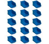 Tayg Pack 15 Gavetas de Plastico Apilables nº52 - Organizador de Tornillos, Cajones, Caja de Almacenamiento, Cubetas de Plastico Rectangulares, 23,6x16x13 cm