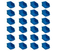 Tayg Pack 24 Gavetas de Plastico Apilables nº51 - Organizador de Tornillos, Cajones, Caja de Almacenamiento, Cubetas de Plastico Rectangulares (17 x 10 x 8 cm, Azul)
