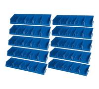 Tayg Pack Kit Colgar 50 Gavetas de Plastico nº51 - Organizador de Tornillos, Cajones, Caja de Almacenamiento, Estanteria Pared, Estanterias Almacenaje, Cubetas de Plastico Rectangulares, 52x17x8cm