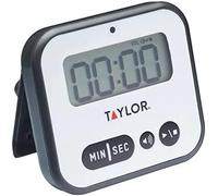 Taylor pro temporizador de cocina con cronómetro, plástico, blanco/n