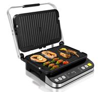 Taylor Swoden Aroma - Grill Eléctrico Multifunción 2000W, Sandwichera y Panini Maker, Apertura 180°, Pantalla LED, Placas Dobles Extraíbles con Control Inteligente de Temperatura