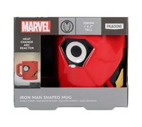 Paladone Taza 3D Reactor Iron Man – Oficial Marvel, térmica cerámica que cambia de color 500 ml