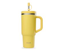 Qwetch Taza aislada Quencher 900 ml con pajita y asa 48h frío/12h fresco acero inoxidable reciclado