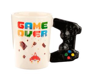 Taza asa 3d mando videojuego pixel game over