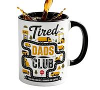 Taza Café Para Papá | 330ml Recipiente para Bebidas Novedoso con Diseño Mapa Coche - Divertidos Tazones de Cerámica | para Hombres, Mujeres, Papás, Esposos, Mamás, Niños, Oficina y Adulto
