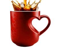 Taza cambiante de color | Vasos de fantasía en forma de corazón de 325 ml | Tazas de café de cerámica de lujo con mango | Aplicaciones versátiles para parejas Cocina casera Viaje Pau