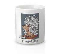 Taza cerámica Regalo Original Amor y Amistad. Resistente 100% al microondas y lavavajillas. Taza con Frase Game of Dogs