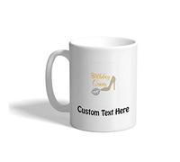 Taza Cerámica Zapatos con piedras de diamantes Qu-Een Tazas té 330ml | Tazas Desayuno durable Taza café para Amigos hombre mujer