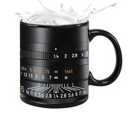 Taza con lente de cámara, tazas de café coleccionables de fotografía, 3.75 x 3.15 pulgadas, adorable taza compacta y divertida con lente de fotógrafo coleccionable para bebidas frías y calientes, té