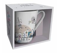 Taza cónica + caja Kiub La Parisienne Gris Te 355 ml