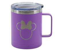 Taza de Acero Inoxidable Minnie Mouse Morado 380 Ml con Tapa