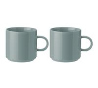 Taza de café 200 ml, juego de 2 piezas, verde polvoriento, gres, Stelton