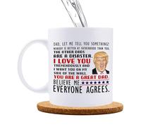 Taza de café - 9,5 x 8 cm, taza de té de cerámica novedosa de 350 ml | Divertidas tazas de café taza botella de agua, diseño inglés de comercio exterior para mamá papá, regalo republicano, gran