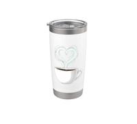Taza de café con forma de corazón, para amantes del vapor, té, cacao y chocolate caliente Vaso térmico de acero inoxidable de doble pared