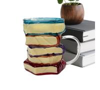 Taza de café con forma de libro, 350 ml, vasos en forma de libro de colores y divertidos para bar, tazas de café para camping, pesca, actividades al aire libre, senderismo, casa, camping, , té