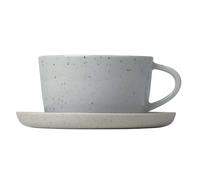 Taza de café con platillo SABLO, juego de 2 piezas, 150 ml, gris, Blomus