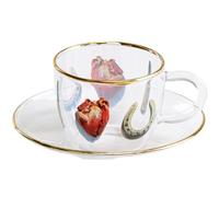 Taza de café con platillo TOILETPAPER I LOVE YOU 110 ml, Seletti