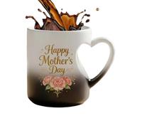 Taza de café corazón - Tase de 4,13 pulgadas | Taza de cerámica de color cambiante - Vasos sensibles al calor con asa para té, leche, , agua, café, ideal para regalos de