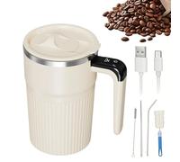 Taza de café de agitación automática - 400 ml taza de mezcla automática recargable - tapa de taza portátil - para casa, viajes, vacaciones, oficina, escuela, apartamento,