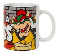 Taza de café de cerámica con diseño de Super Mario Bros Bowser Like A Boss Retro Vintage VideoGame Gamer