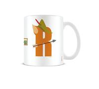 Taza de café de cerámica con diseño del alfabeto de Disney (R for Robin Hood) de 11 onzas en caja de regalo de Disney, producto oficial