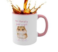 Taza de café de hámster, bonita taza de café con leche, soporte para bebidas con diseño adorable, taza térmica resistente con función portátil, decoración de mesa novedosa, recipiente de