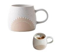 Taza de café grande de 500 ml con asa, cuenco de cereales, de cerámica, cuenco para desayuno, cereales, sopa, leche, té, taza de café (blanco)
