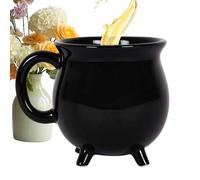 Taza de caldero de cerámica de Halloween - Taza de elaboración de poción de brujería, taza de té de tema gótico | Decoración de accesorios de oficina caprichosa, bebida espaciosa ajustada para oficina
