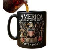 Taza de cerámica - 3 x 3 x 3 Pulgadas 11 oz Tazas de café con asa | Bandera y símbolo de de impresión de águila | Taza de té para Bebidas Calientes para Hombres, Mujeres, Adultos, Cocina, hogar