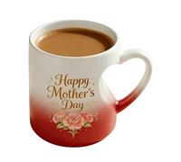 Taza de cerámica, 325 ml, taza termosensible de color cambiante, de cerámica en forma de corazón, idea de regalo para el día de la madre, casa de reunión, apartamento de noche