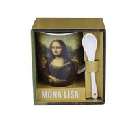 Taza de cerámica con cuchara enesco mona lisa
