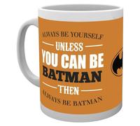 Taza de cerámica con diseño de Batman, con el texto "Be Yourself" (Sé tú mismo), de 295 ml, de colores variados