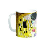 Taza de cerámica con "El Beso" de Klimt, Enesco