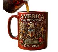 Taza de cerámica conmemorativa con símbolo cultural con diseño de águila y | Tazas de cerámica para café, mujeres, adultos, viajes, conmemorativo, símbolo cultural, bandera, águila, té caliente