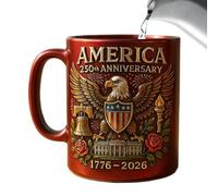 Taza de cerámica conmemorativa cultural - diseño de bandera símbolo águila | Tazas de cerámica para café para sopa caliente, café, viajes, mujeres, hombres y adultos, taza de cerámica conmemorativa con
