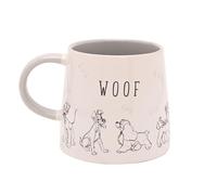 Taza de cerámica de disney dogs con imágenes ilustradas en blanco y